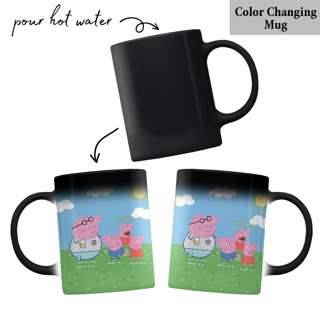 Daddy Pig - Personalized Pink Pig Mug