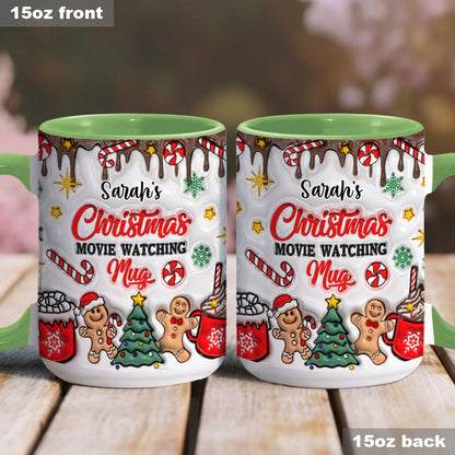 Christmas Movie Watching Mug - Personalized Accent Mug