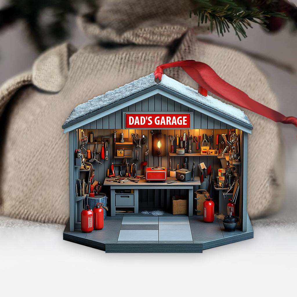 Dad's Garage - Personalized Father Ornament