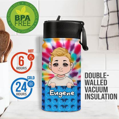 Let's Go Build - Personalized Family Kids Water Bottle