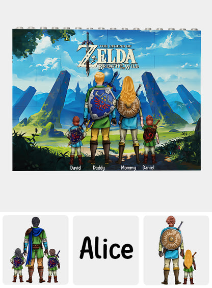 Best Dad Ever - Personalized The Hero's Legend One-sided Horizontal Rectangle Building Brick Blocks