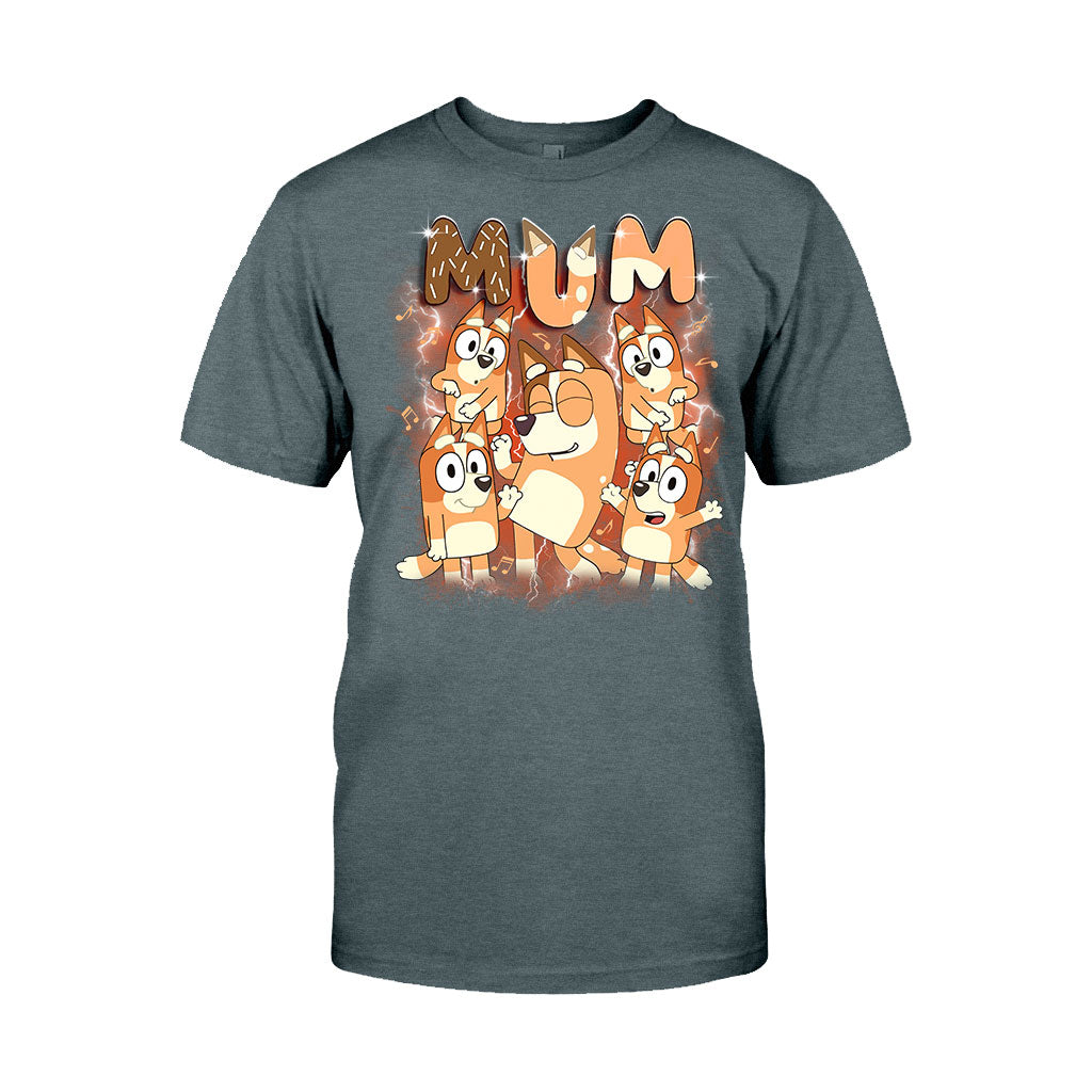 Cool Mum Cool Dad Cute Blue Dog - Personalized Mother T-shirt And Hoodie