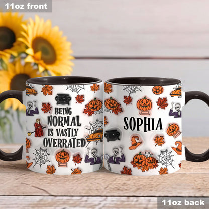 Being Normal Is Vastly Overrated - Personalized Accent Mug