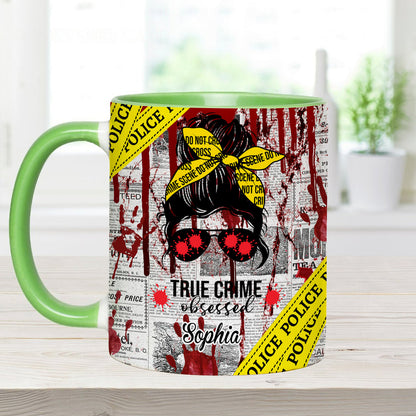 True Crime Obessed - Personalized Accent Mug