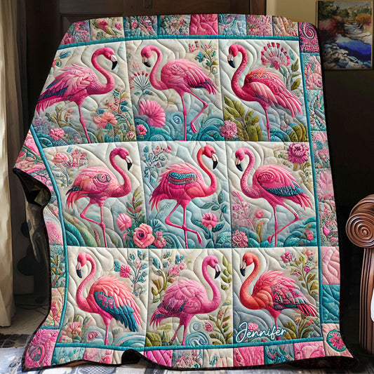 Beautiful Flamingo - Personalized Flamingo Quilt