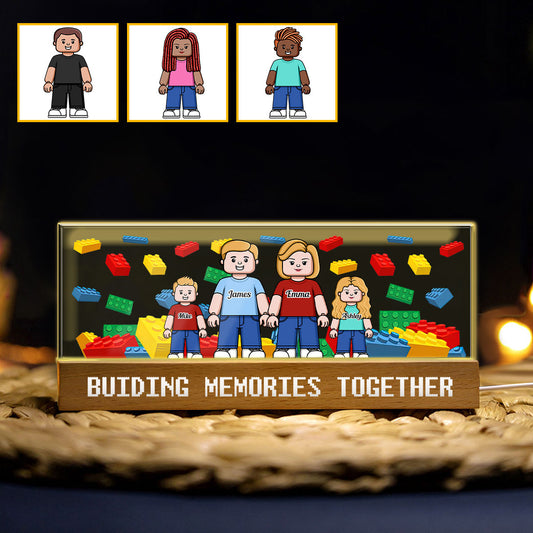 Buiding Memories Together - Personalized Family Custom LED Night Light