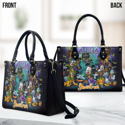 Welcome Foolish Mortals - Personalized Mouse Leather Handbag
