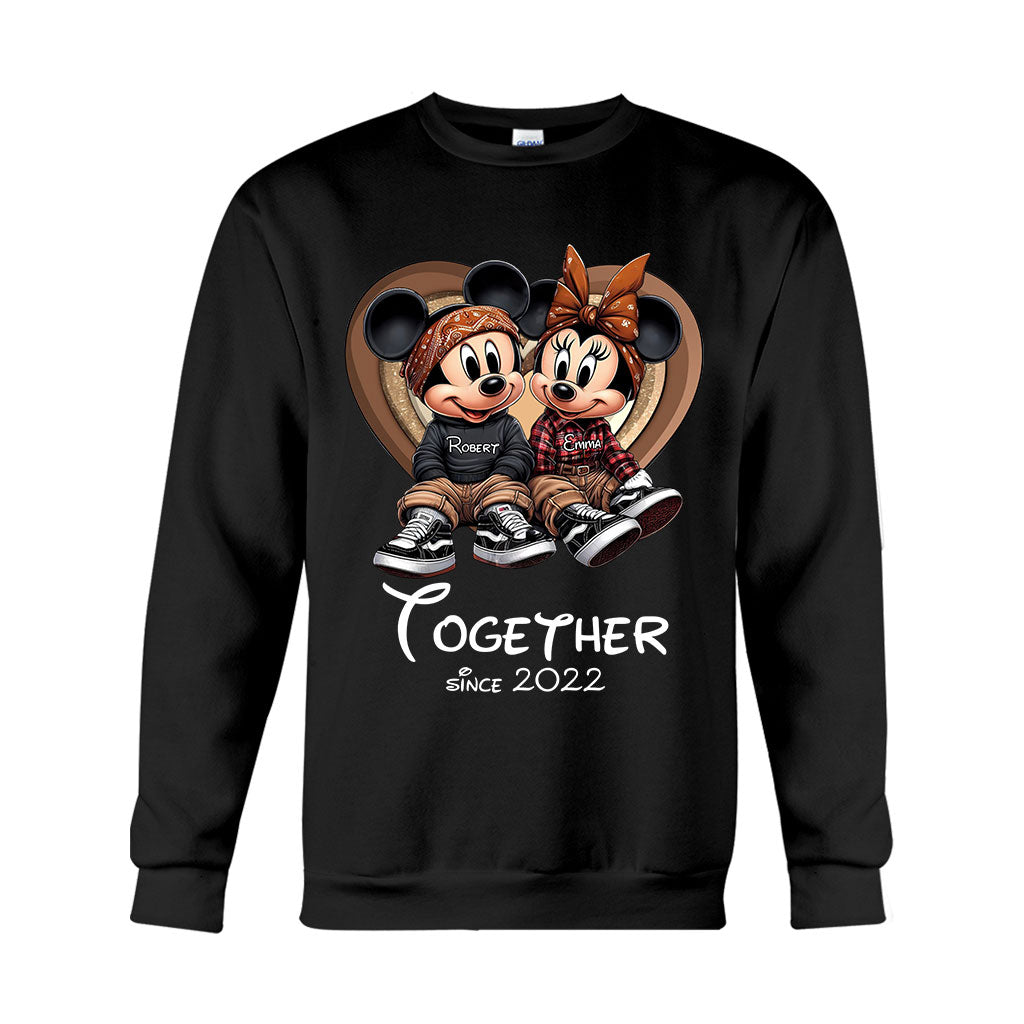 Chicano Couple Together Since - Personalized Mouse T-shirt And Hoodie