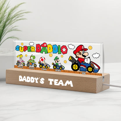 Super Daddio/ Mommio - Personalized Super Plumber Custom LED Night Light
