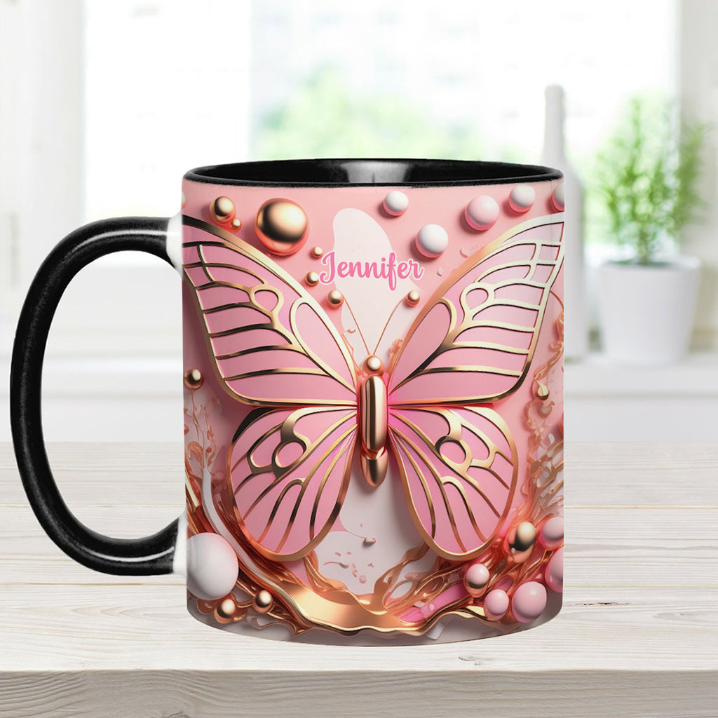 Love Butterfly - Personalized Butterfly Accent Mug