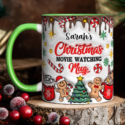 Christmas Movie Watching Mug - Personalized Accent Mug