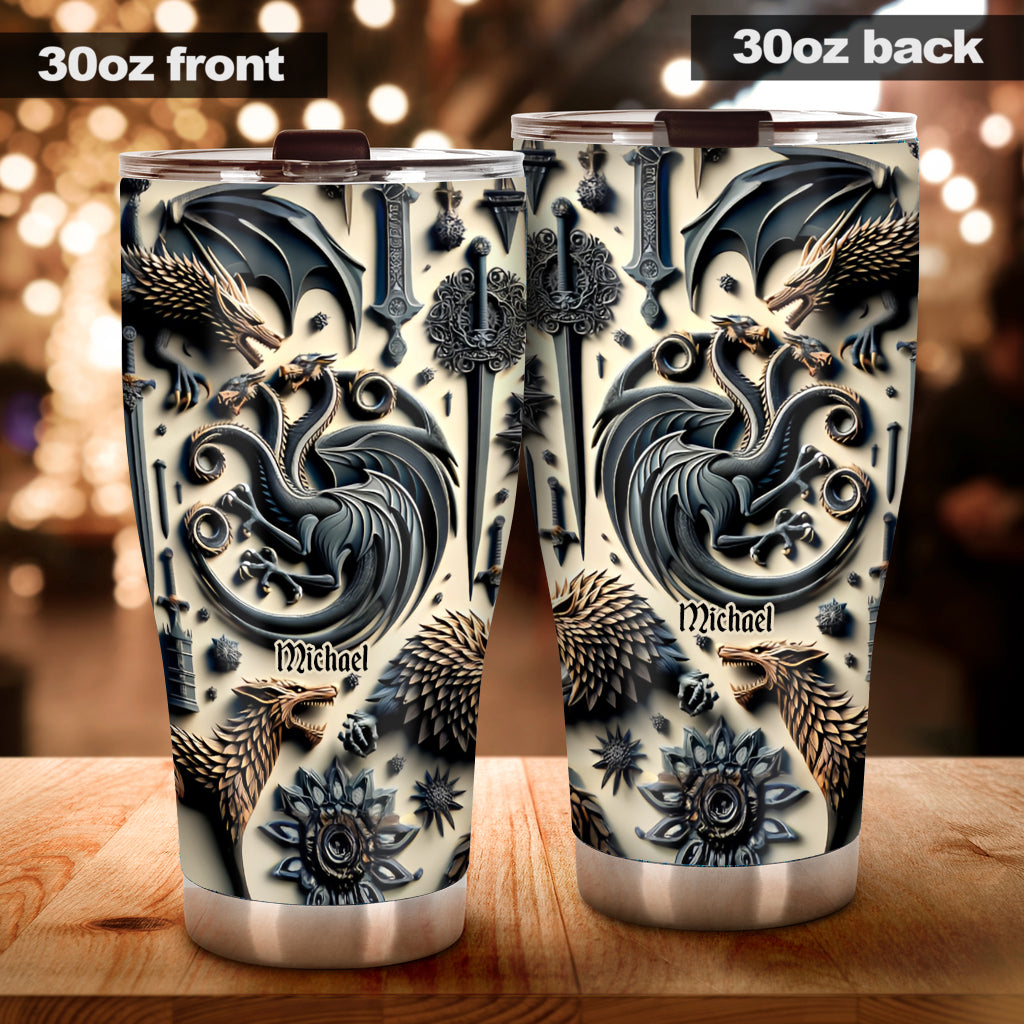 Iron House Crest - Personalized Thrones Game Tumbler