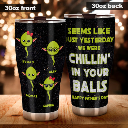 Chillin' In Your Ball Funny - Personalized The Force Tumbler