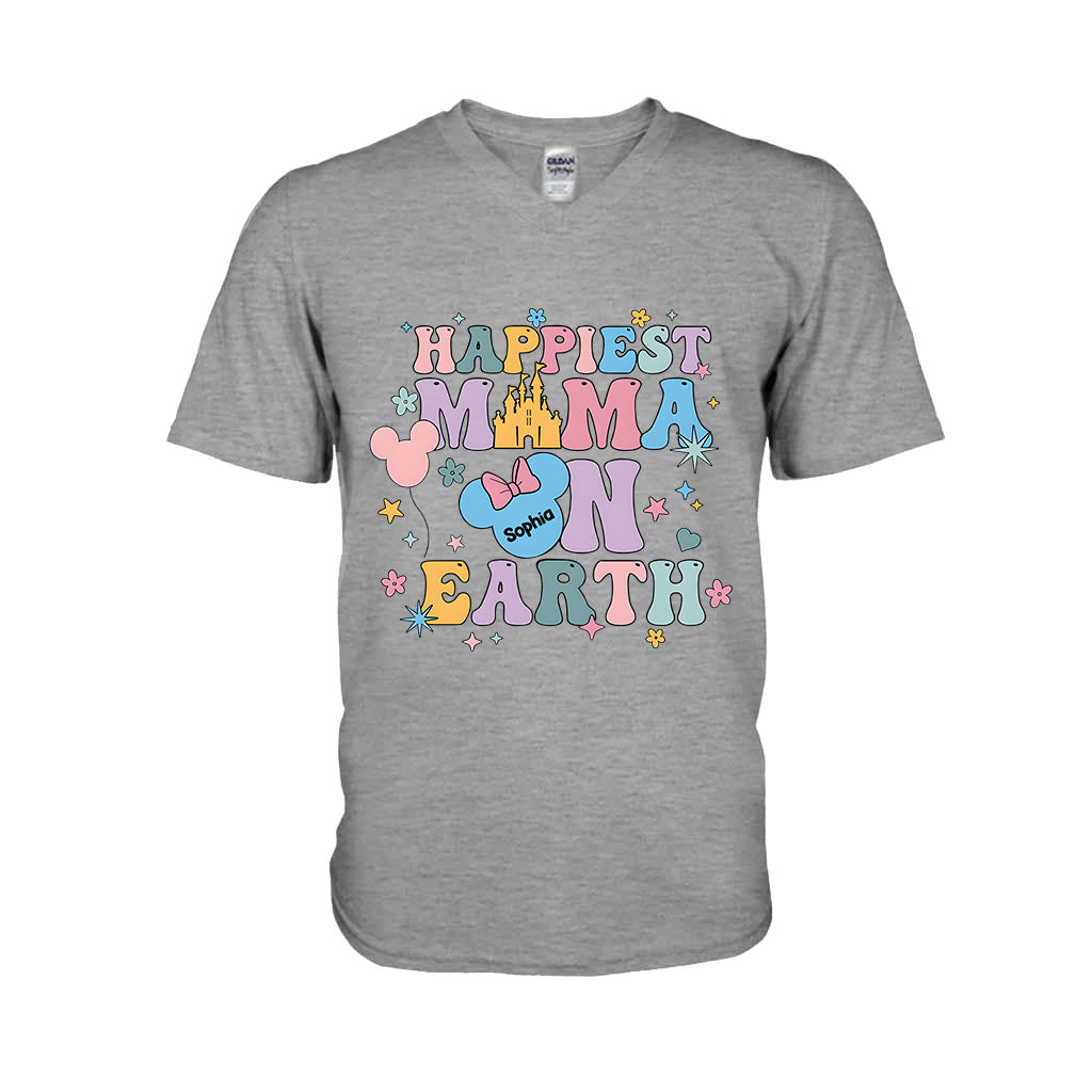Happiest Mom On Earth - Personalized Mouse T-shirt And Hoodie