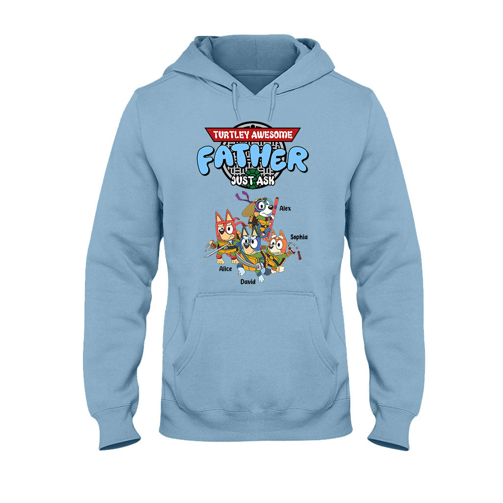 Turtle Awesome Father - Personalized Father T-shirt And Hoodie