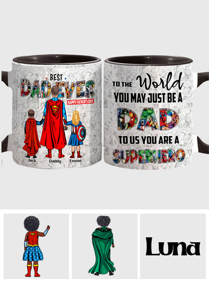 Best Super Dad Ever - Personalized Father Accent Mug