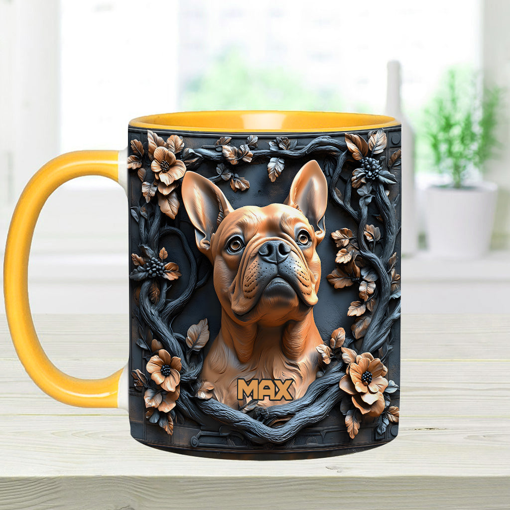 Lovely Frenchie - Personalized Dog Accent Mug