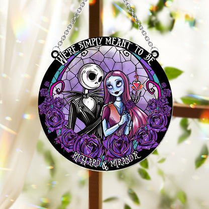 We're Simply Meant To Be - Personalized Nightmare Window Hanging Suncatcher Ornament