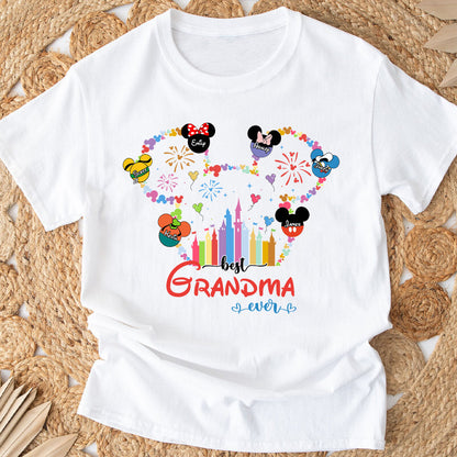 Best Grandma Mom Ever - Personalized Mouse T-shirt And Hoodie