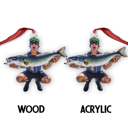 Fishing This Xmas - Personalized Fishing Custom Shaped Ornament