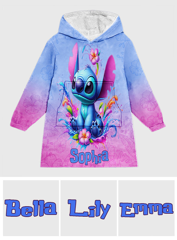 Blue Ohana - Personalized Ohana Blanket Hoodie