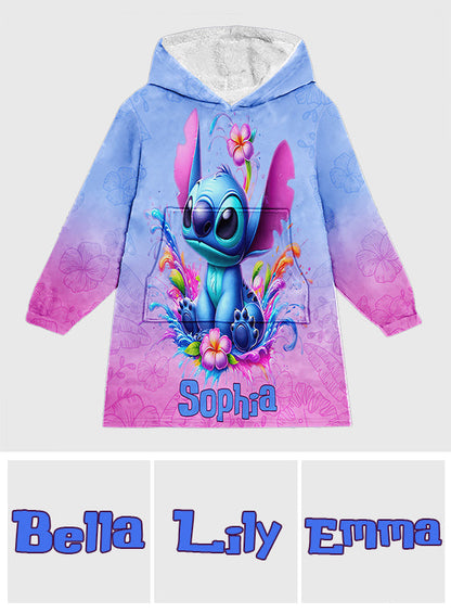 Blue Ohana - Personalized Ohana Blanket Hoodie