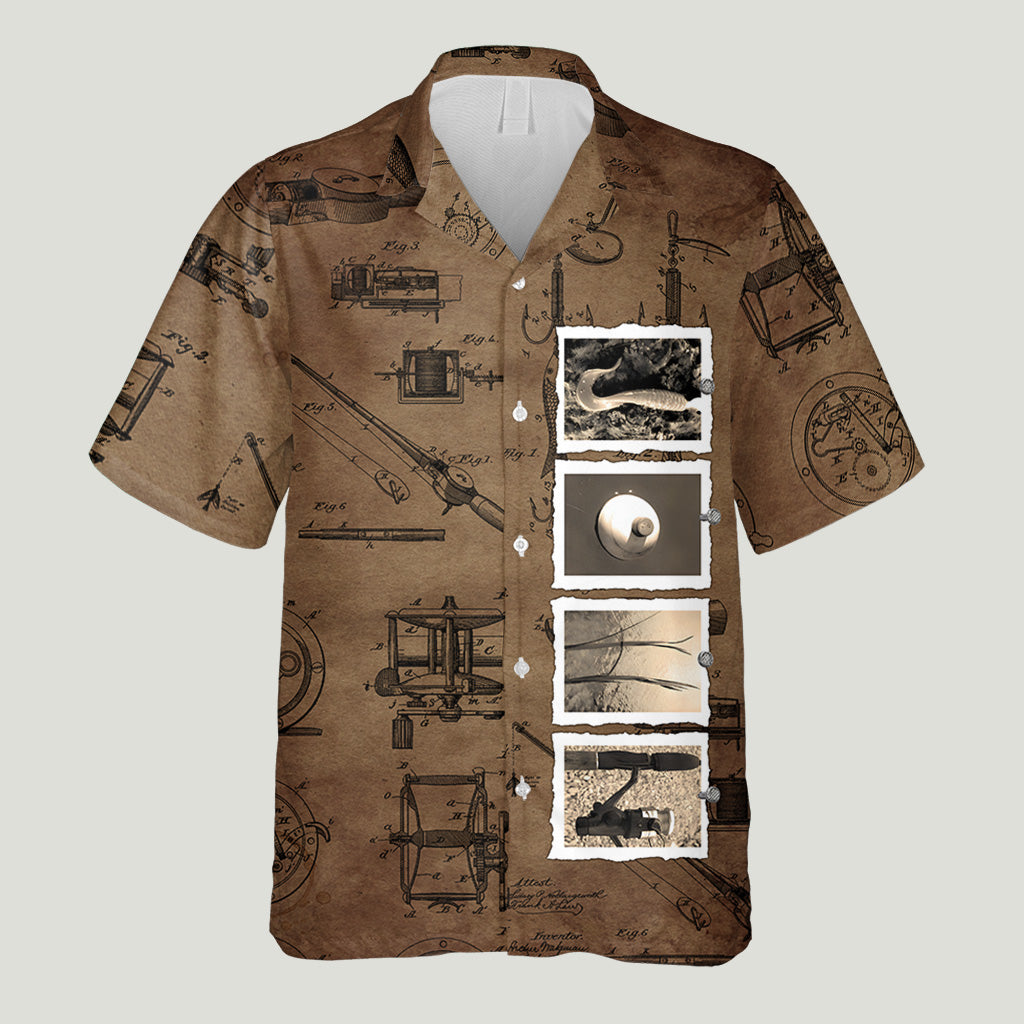 Vintage Fishing Custom Name - Personalized Fishing Hawaiian Shirt