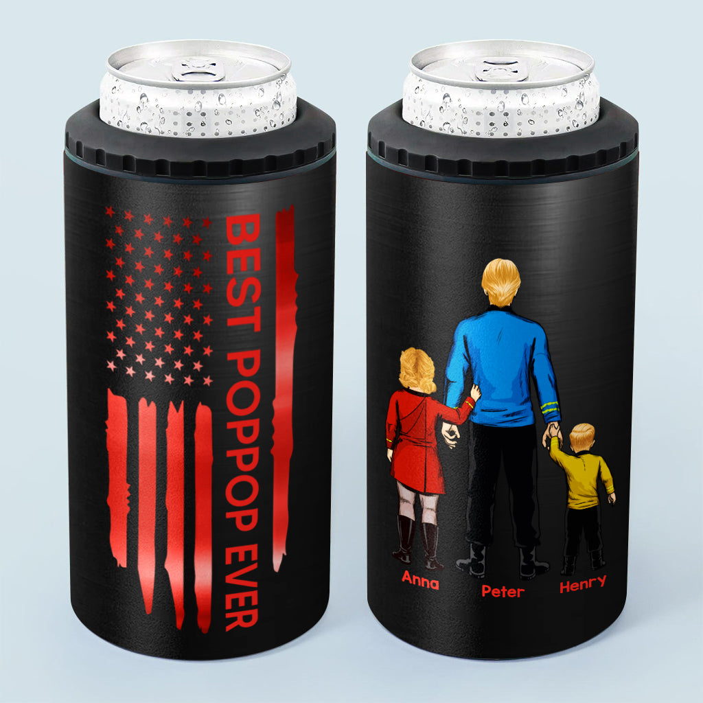 Best Dad Ever - Personalized Father Can Cooler