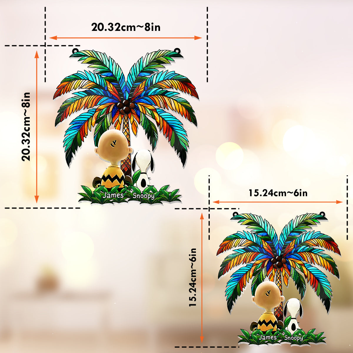 Someone To Be There Under The Palm Tree Friend Friendship - Personalized Window Hanging Suncatcher Ornament