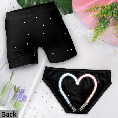 Use The Force Naughty - Personalized The Force Lace Border Women Briefs And Men’s Boxer Briefs