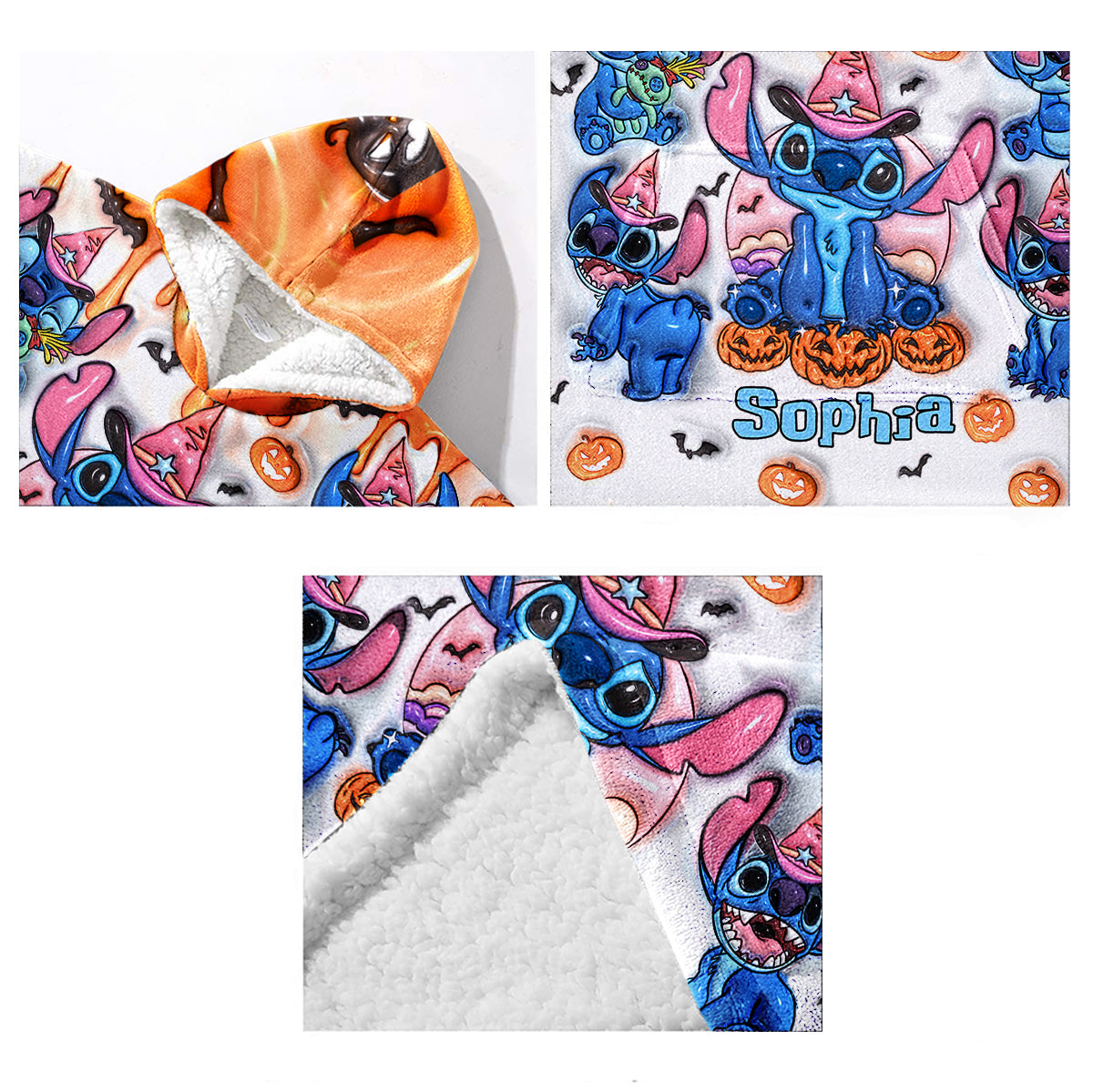 Spooky Vibes - Personalized Ohana Blanket Hoodie