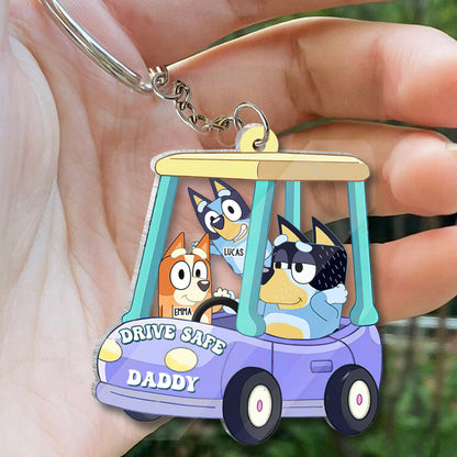 Drive Safe Daddy - Personalized Father Transparent Keychain