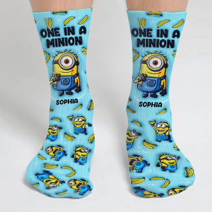 One In The Minion - Personalized Socks