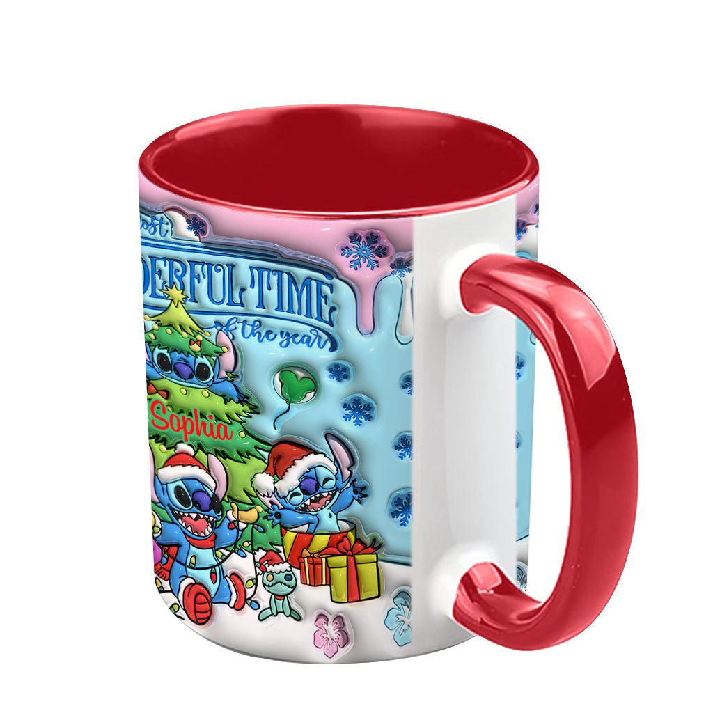 Merry Stitchmas - Personalized Ohana Accent Mug