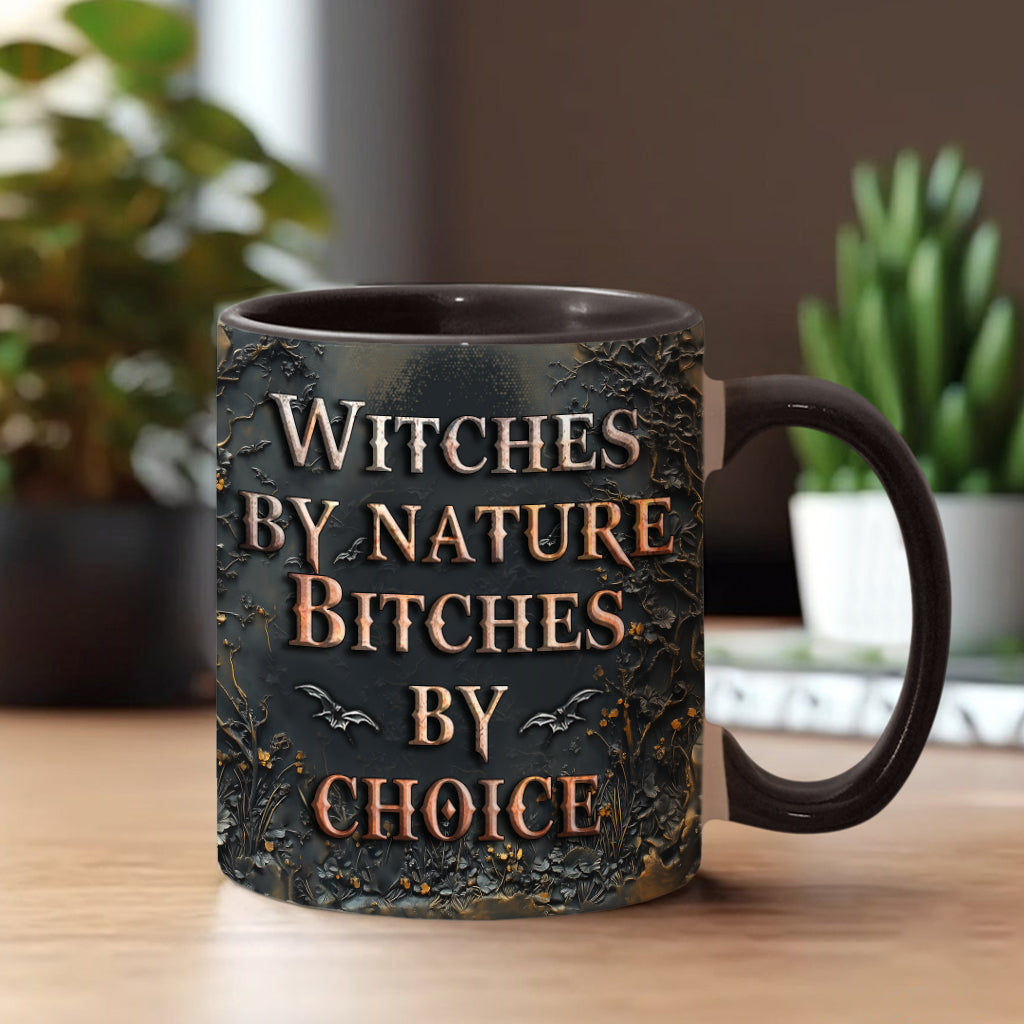 Witches By Nature Bitches By Choice - Personalized Bestie Accent Mug