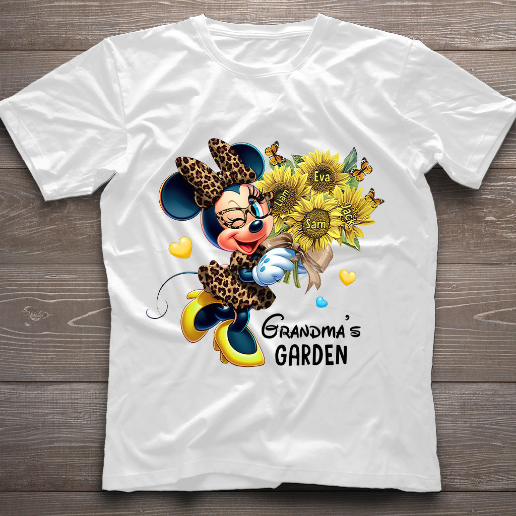 Grandma's Mom's Garden Custom Any Title - Personalized Mouse T-shirt And Hoodie