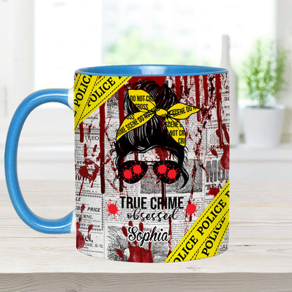 True Crime Obessed - Personalized Accent Mug