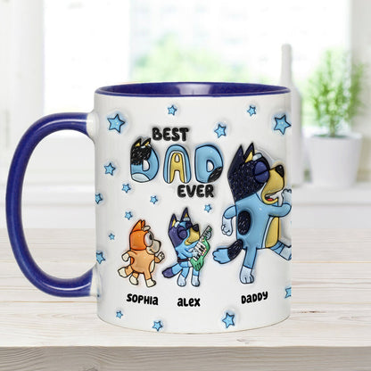 Best Dad Ever - Personalized Father Accent Mug