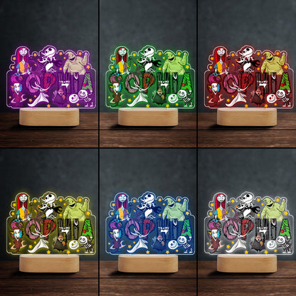 The Nightmare - Personalized Nightmare Shaped Plaque Light Base