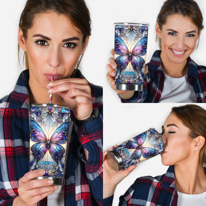 Beautiful Butterflies - Personalized Butterfly Tumbler