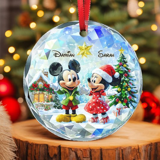 You & Me We Got This - Personalized Couple Round Shaped Glass Ornament