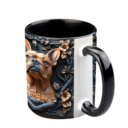 Lovely Frenchie - Personalized Dog Accent Mug