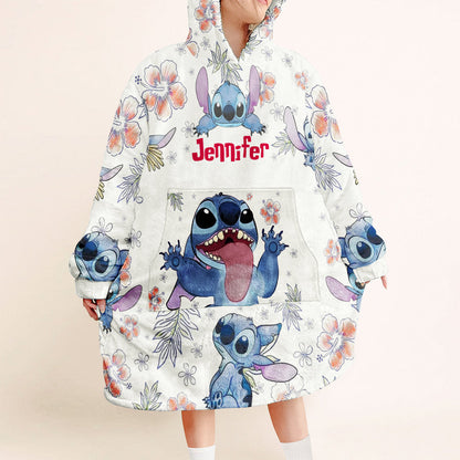Blue Ohana - Personalized Ohana Blanket Hoodie