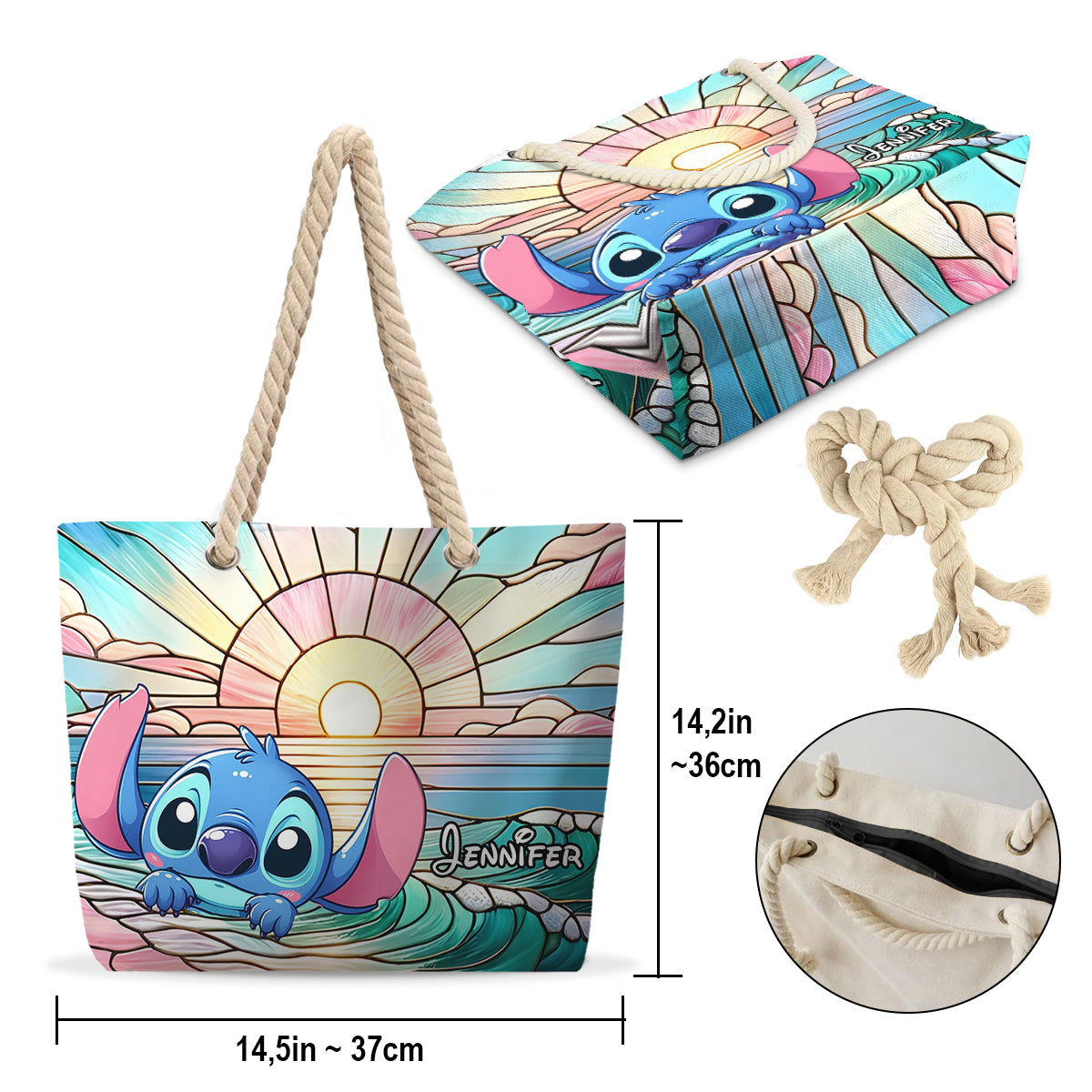 Beautiful Ohana - Personalized Ohana Beach Bag