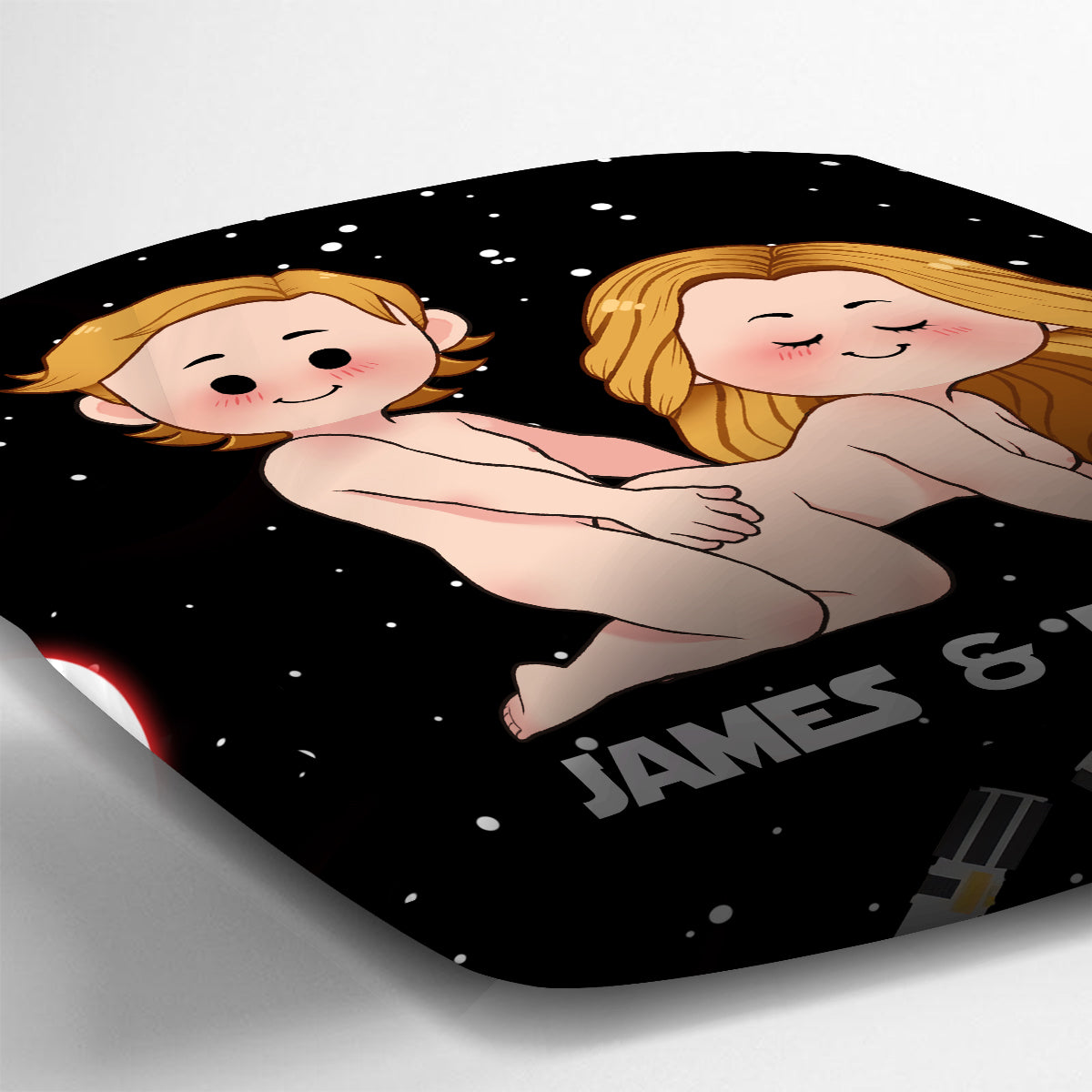 Use The Force Naughty - Personalized The Force Throw Pillow
