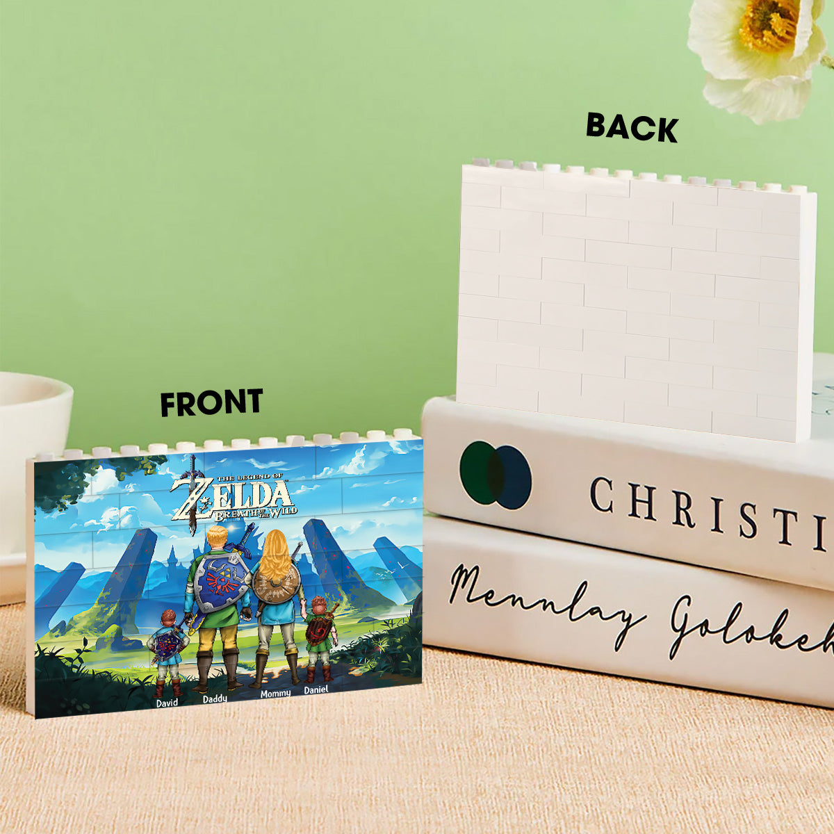 Best Dad Ever - Personalized The Hero's Legend One-sided Horizontal Rectangle Building Brick Blocks