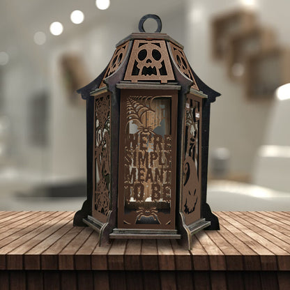 We're Simply Meant To Be - Personalized Couple Laser Cut Lantern