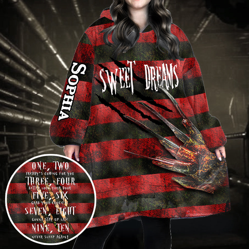 Sweet Dreams - Personalized Sweet Dreams Blanket Hoodie