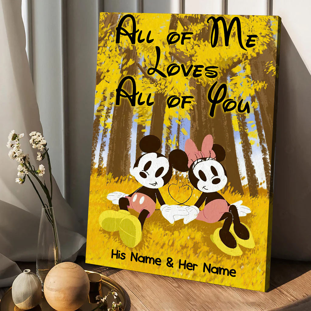 All Of Me Loves All Of You - Personalized Mouse Canvas And Poster