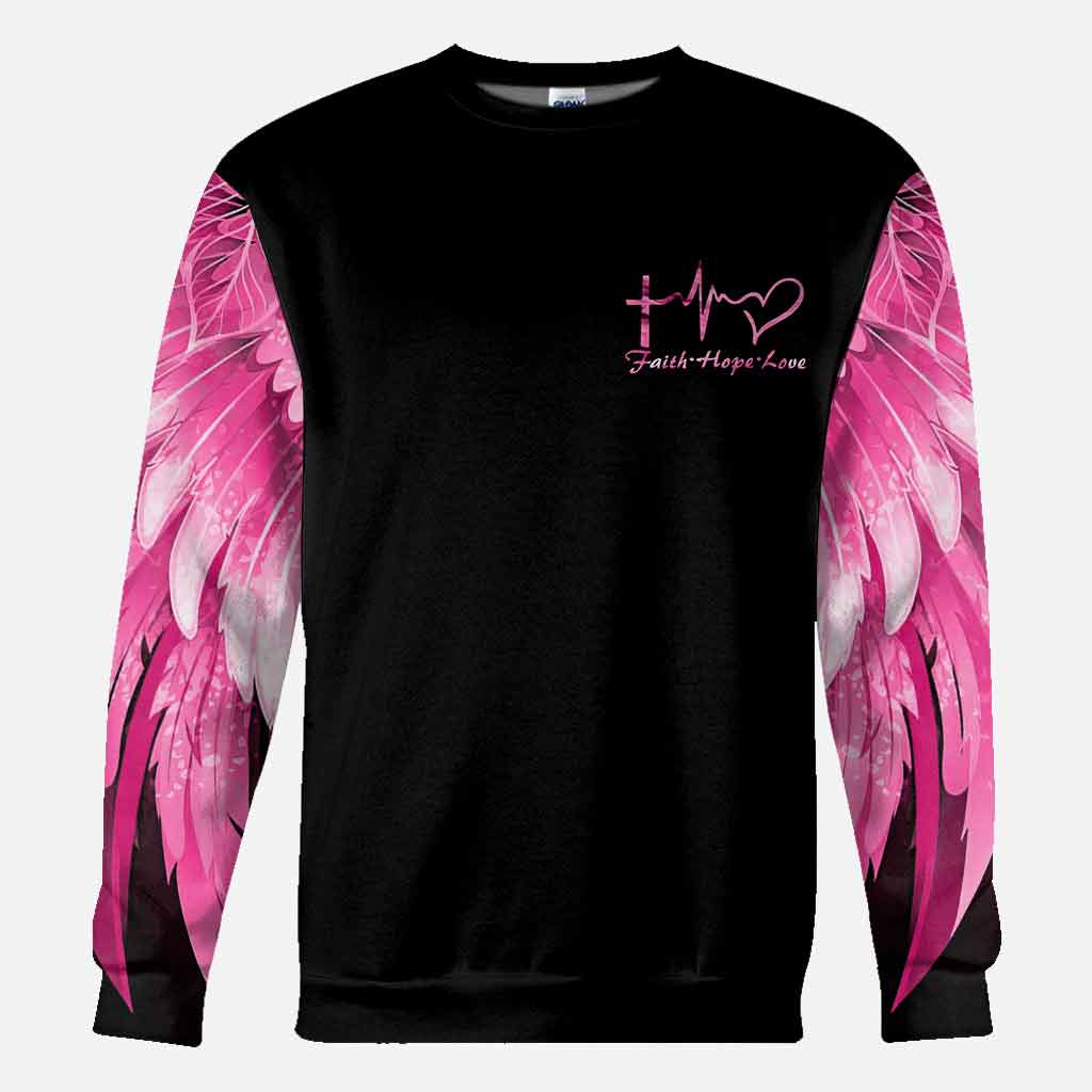 Breast Cancer True Cross Wings Breast Cancer Awareness All Over T-shirt and Hoodie